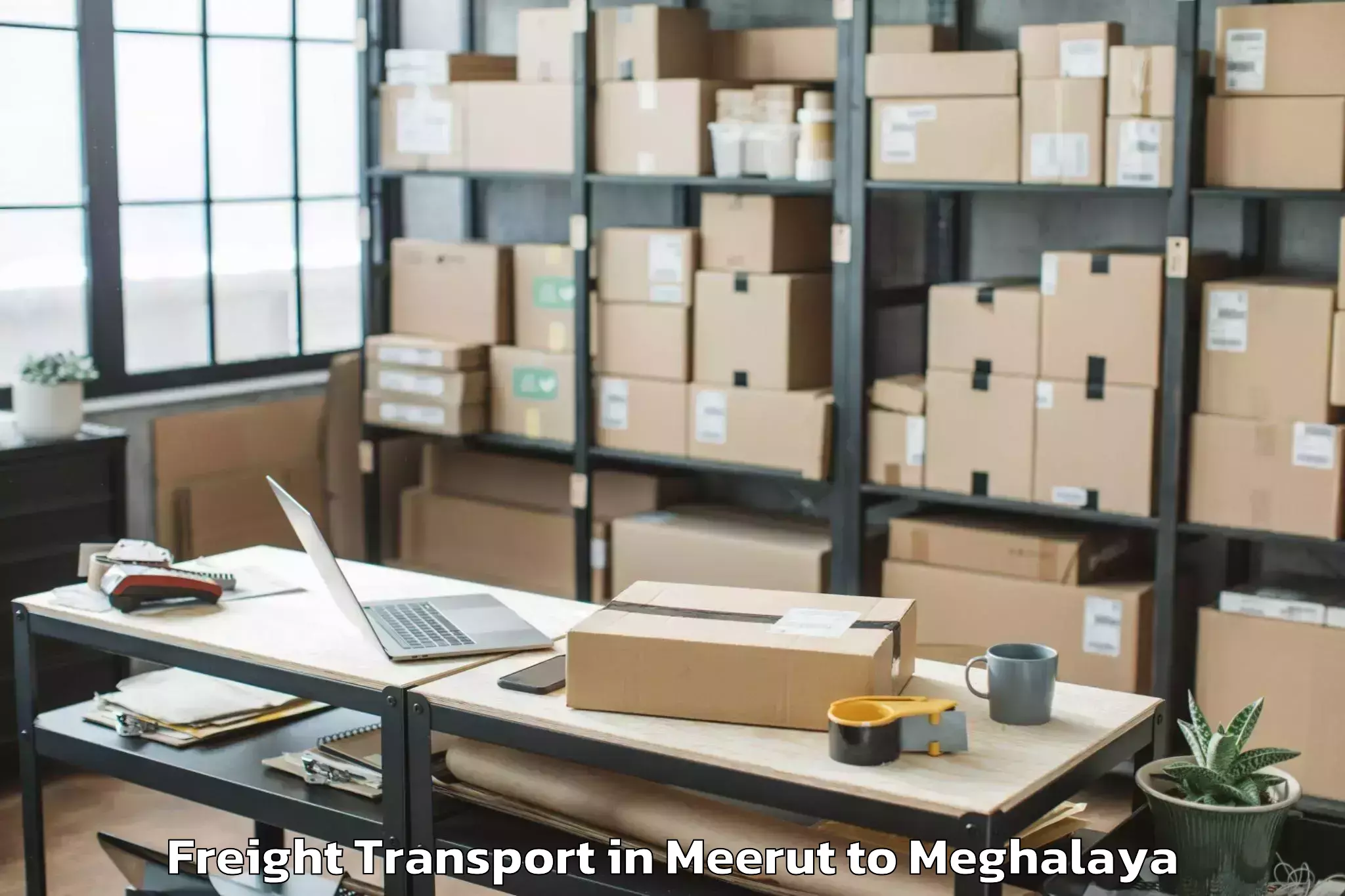 Hassle-Free Meerut to Rongara Freight Transport